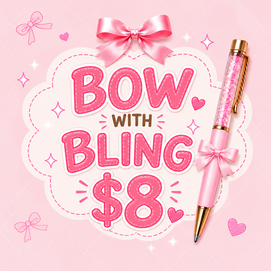 BOW WITH BLING PENS